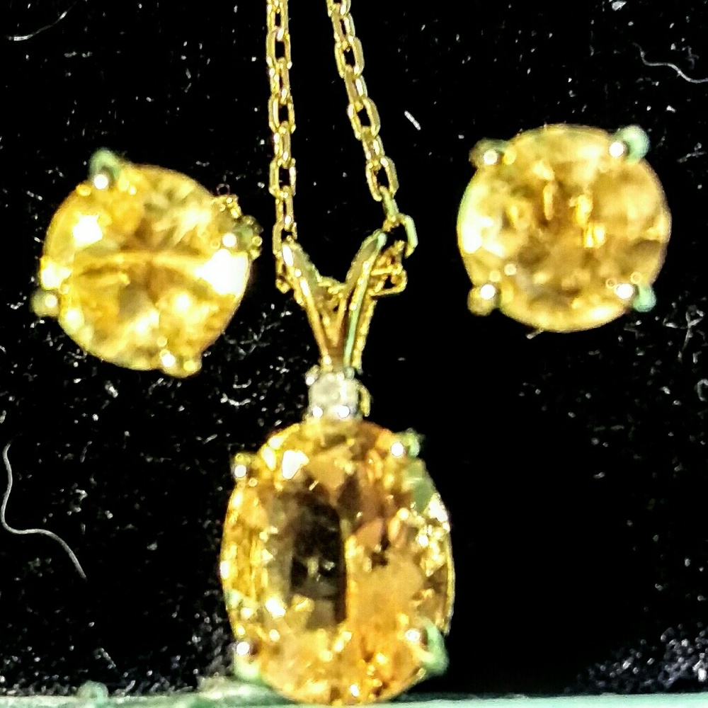 COPY - Citrine & Diamond Jewelry on Sterling Silver